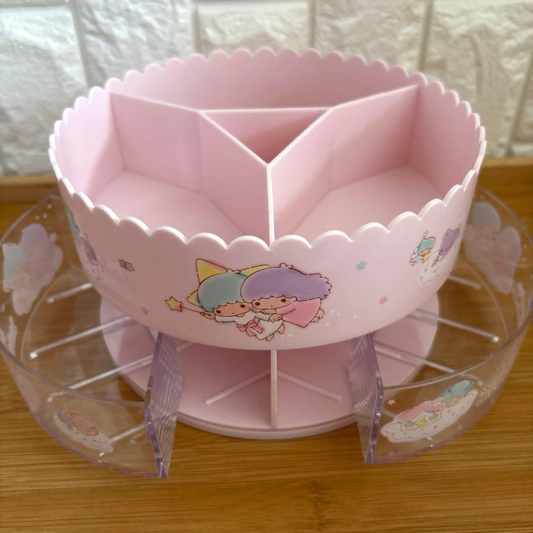 キキララ 回るコスメラック 回転式 収納ケース リトルツインスターズ