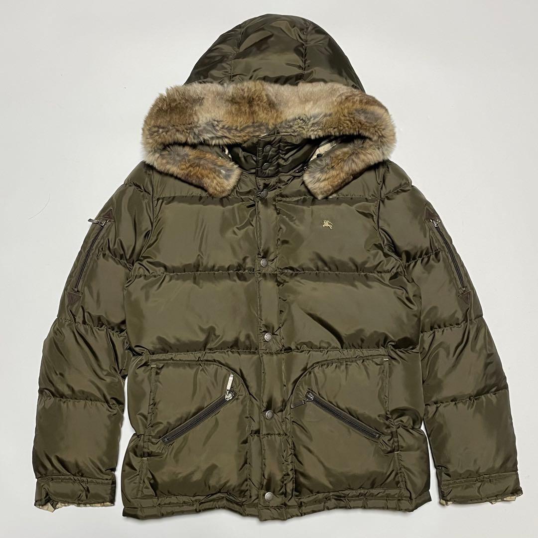 美品 BURBERRY BLACK LABEL ダウンジャケット y2k ファー - メルカリ