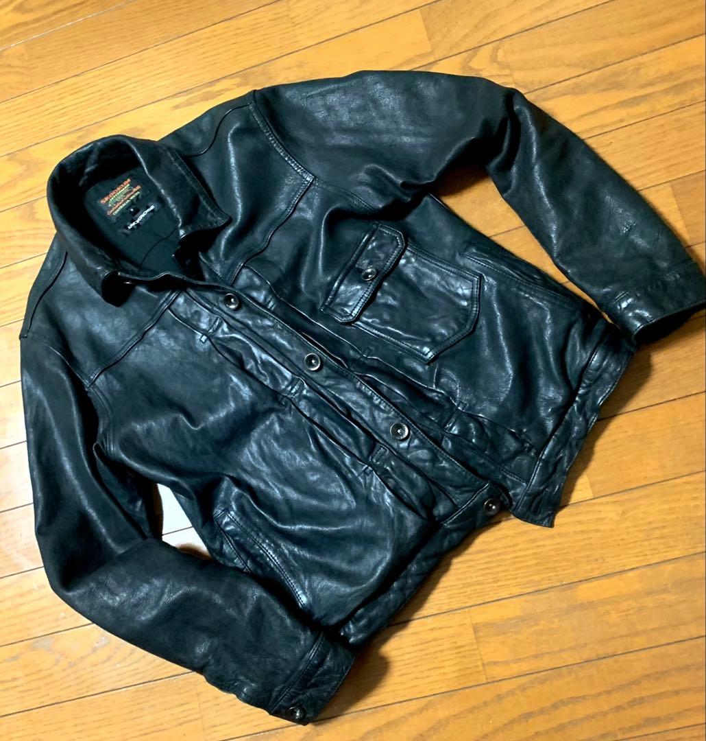 SKOOKUM×JACKROSE 1stタイプ レザー トラッカージャケット希少 - メルカリ