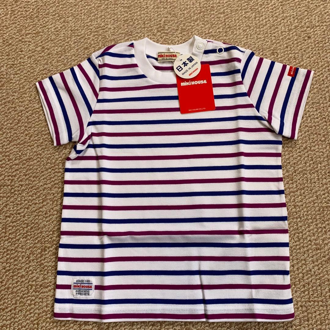 新品未使用タグ付き ミキハウス ボーダー 半袖Tシャツ 90 - メルカリ
