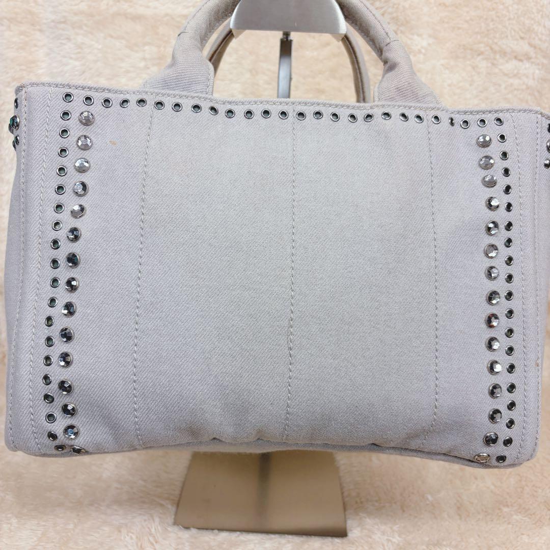 希少・ギャラ付】PRADA プラダ カナパ ビジュー スタッズ 2way - メルカリ