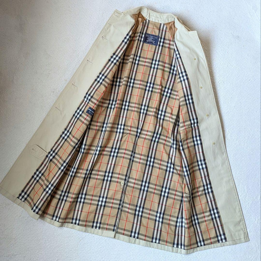 バーバリーズ トレンチコート アイボリー ノバチェック ベルト付き L