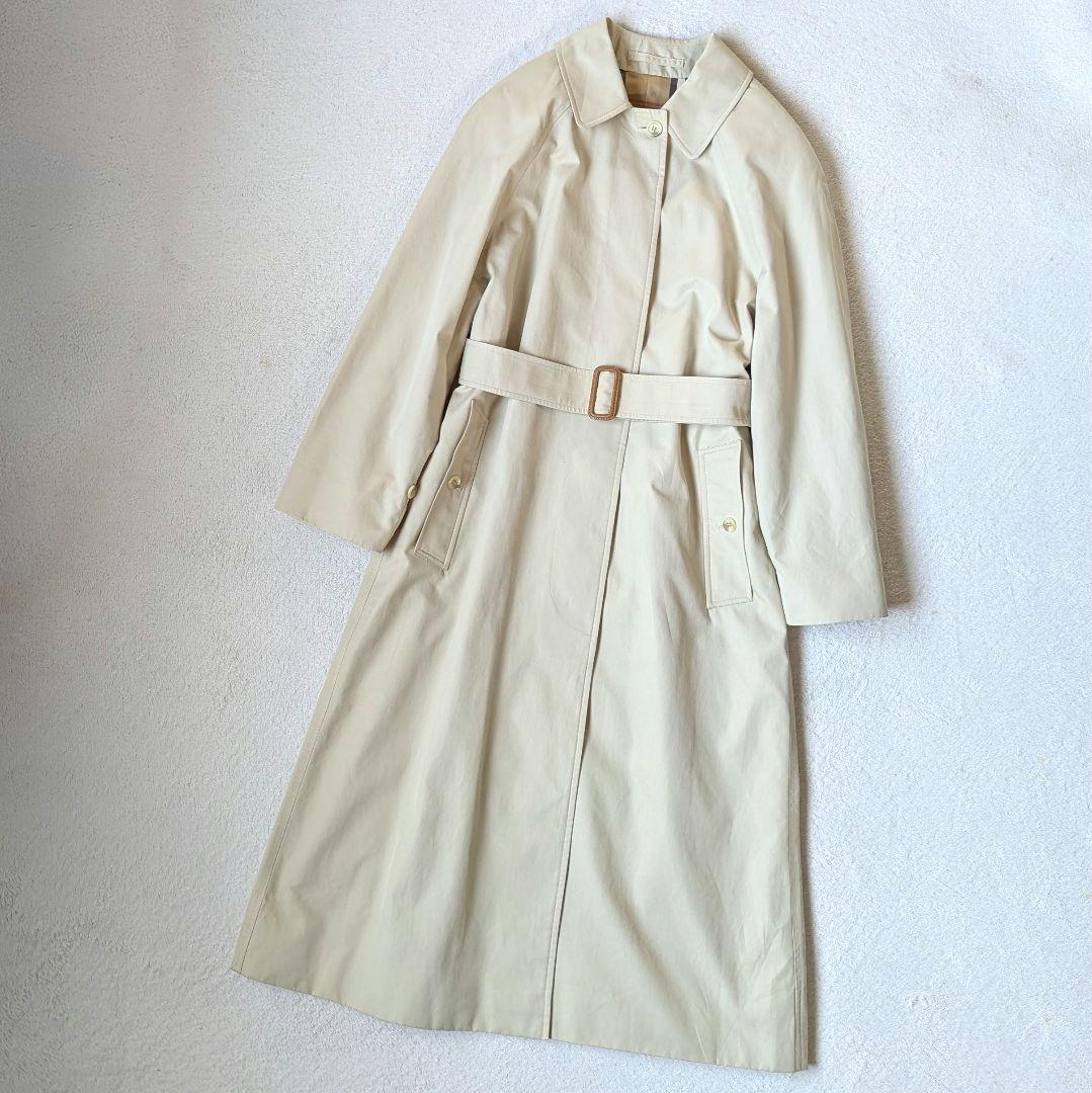 バーバリーズ トレンチコート アイボリー ノバチェック ベルト付き L