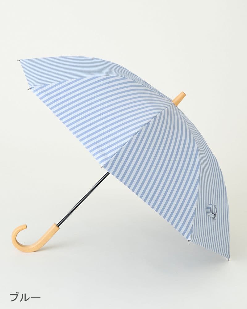 サンバリア100 長傘　Sサイズ　ブルーストライプ Sサイズ / ストライプ | 完全遮光日傘｜サンバリア100