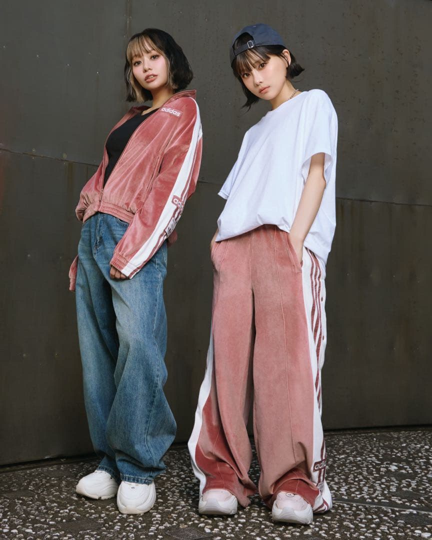 adidas アディブレイクベロア セットアップ 上下M