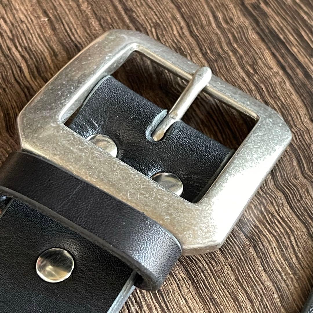 ディッキーズ874専用スタッズベルト 牛ヌメシルバーHTC CALEE - メルカリ