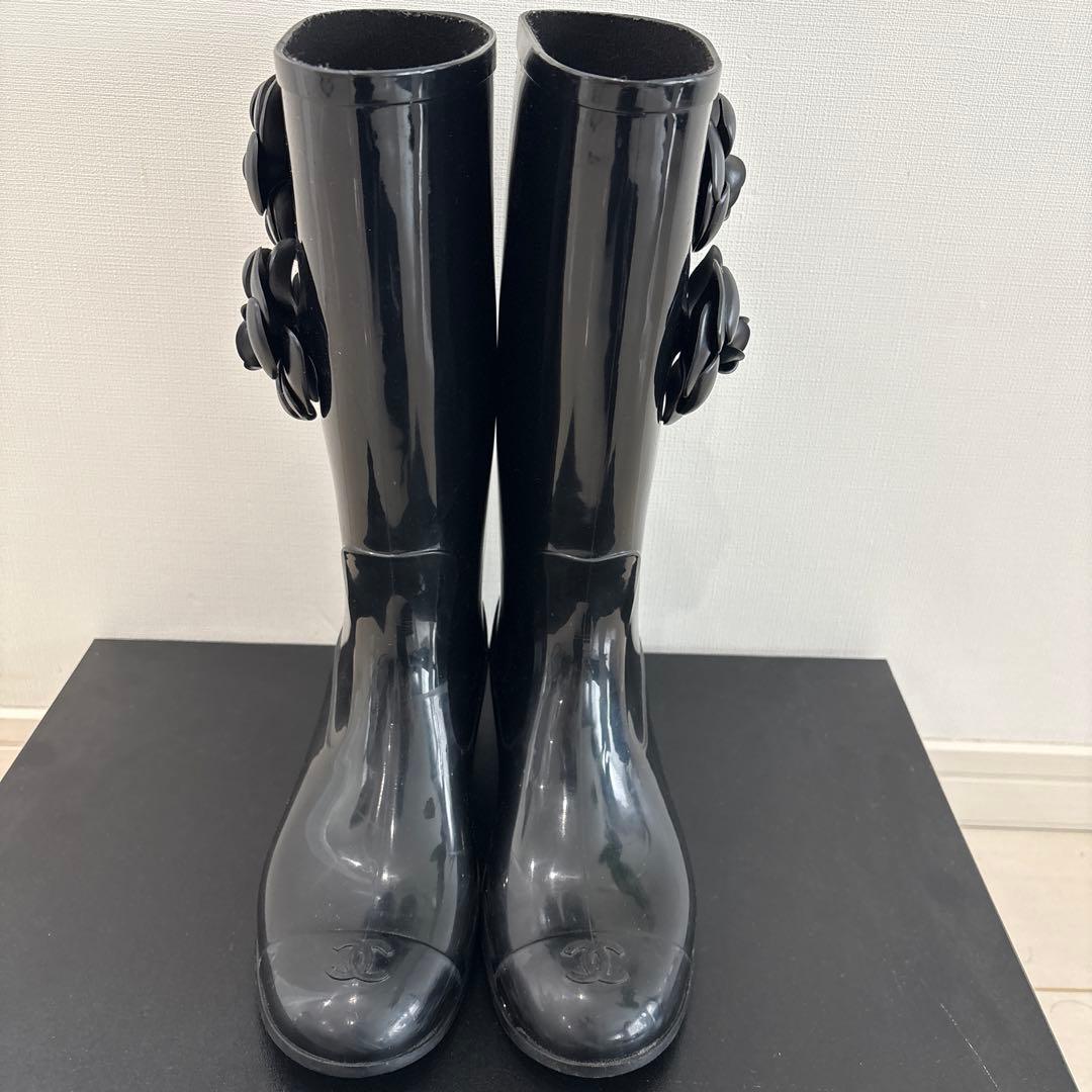 土日限定値下げ】CHANEL カメリア レインブーツ37