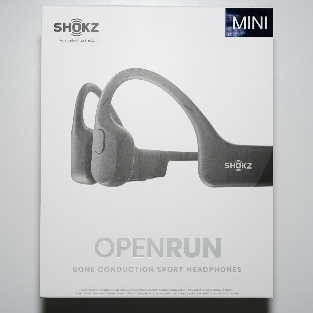 【美品】SHOKZ OPENRUN MINI 骨伝導イヤホン ブラック Shokz（ショックス） OpenRun USB-C / OpenRun Mini USB-C 骨伝導