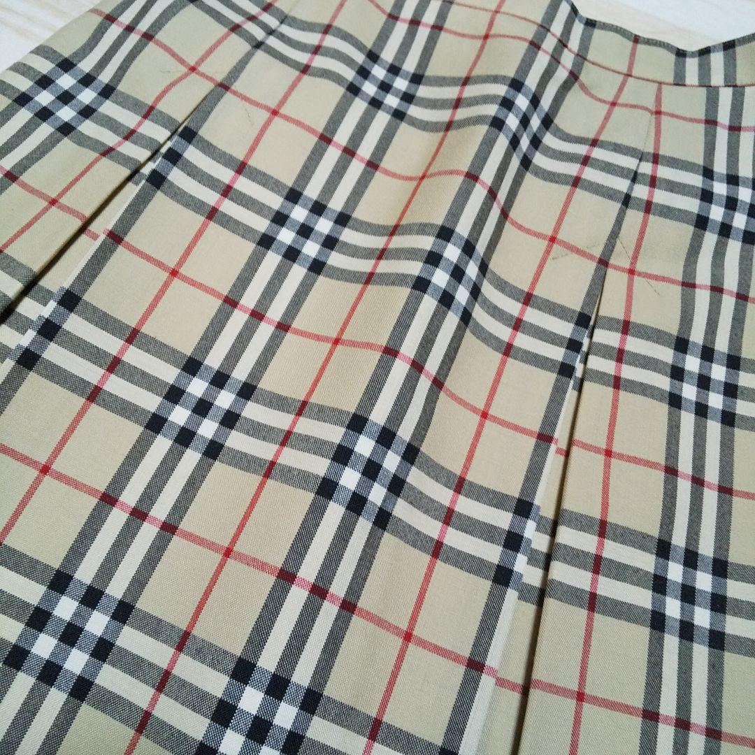＊専用です。バーバリーノバチェックスカート 160※極美品 バーバリー】ノバチェック プリーツロングスカート 起毛 ヴィンテージ