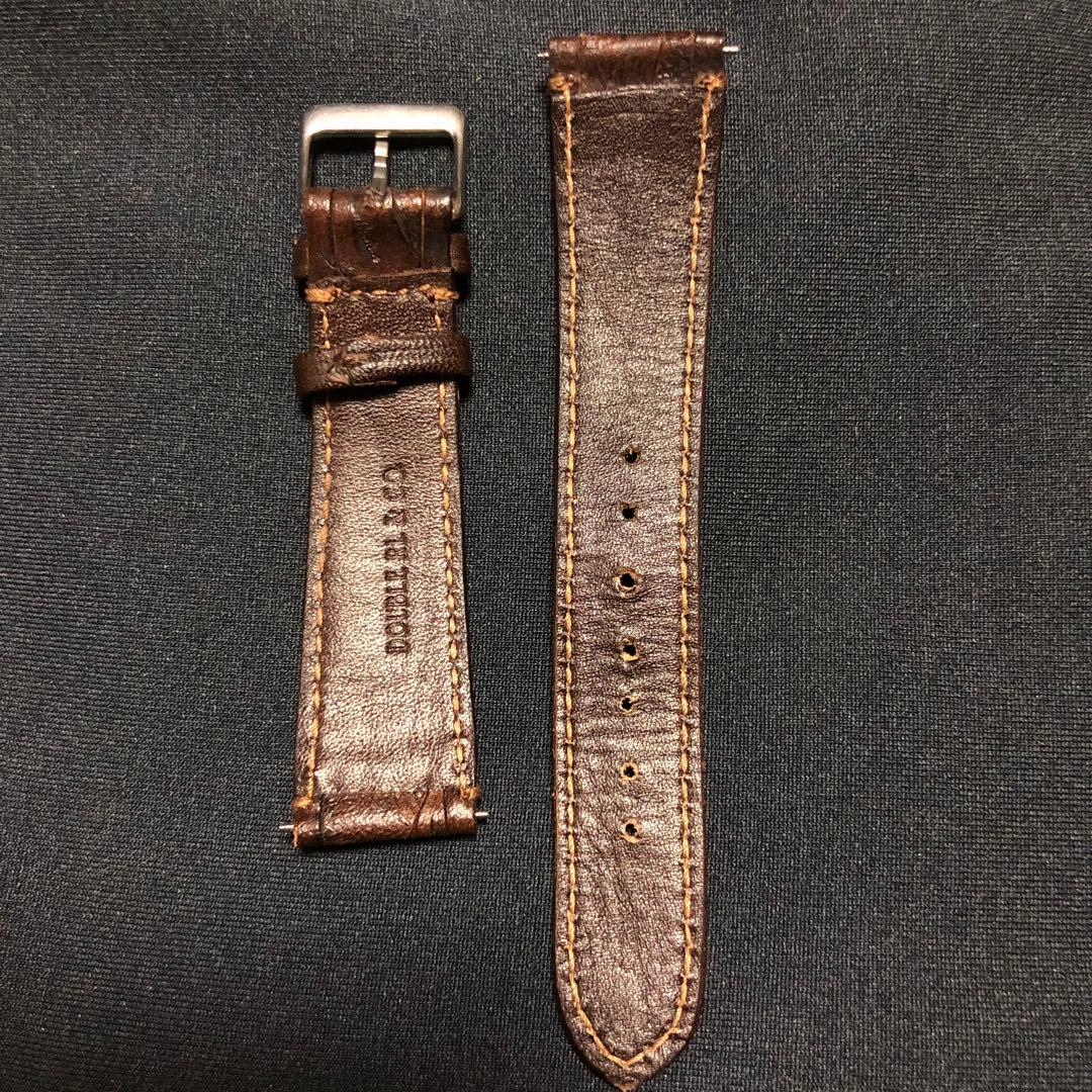 RRL 時計ベルト ウォッチ ストラップ ブラウン カービングレザー 20mm