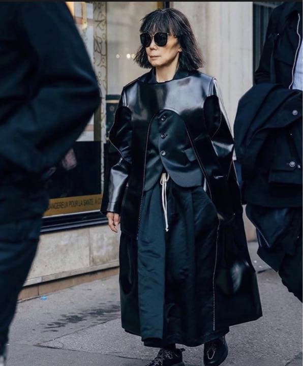 希少 川久保玲着用 コムデギャルソン フェイクレザー 穴あきコート