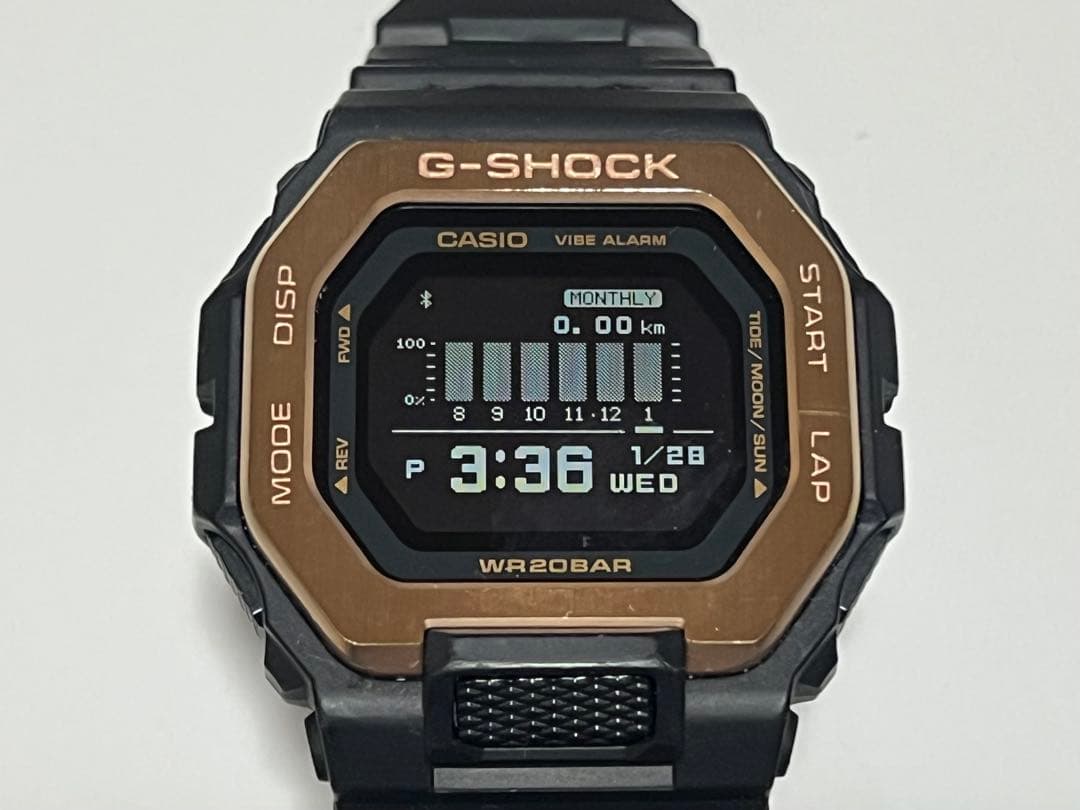 G-SHOCK G-LIDE GBX-100NS ゴールド Bluetooth Casio G-Shock G-LIDE GBX-100NS-4 MIP LCD for Surfers - YouTube