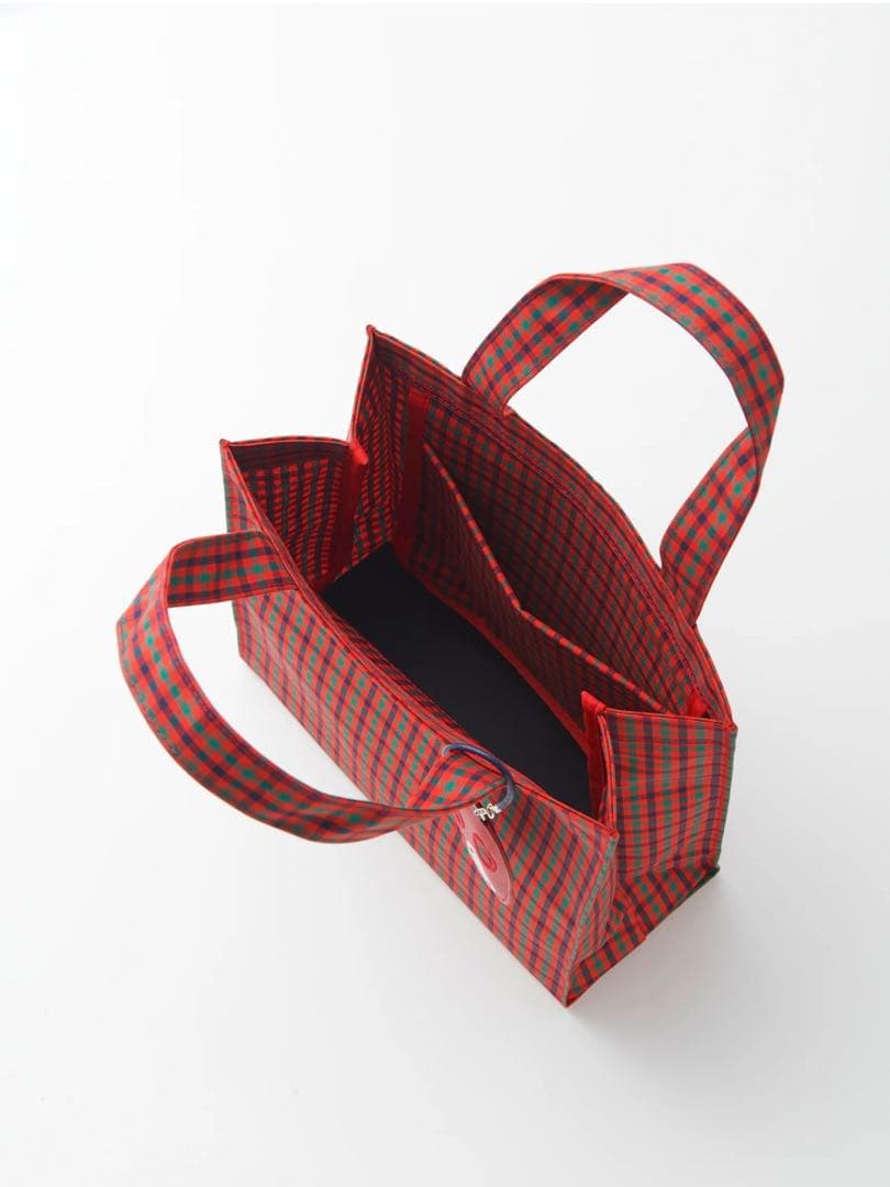 ♡新品未使用♡《ファミリア》トートバッグ(小)赤系ファミリアチェック