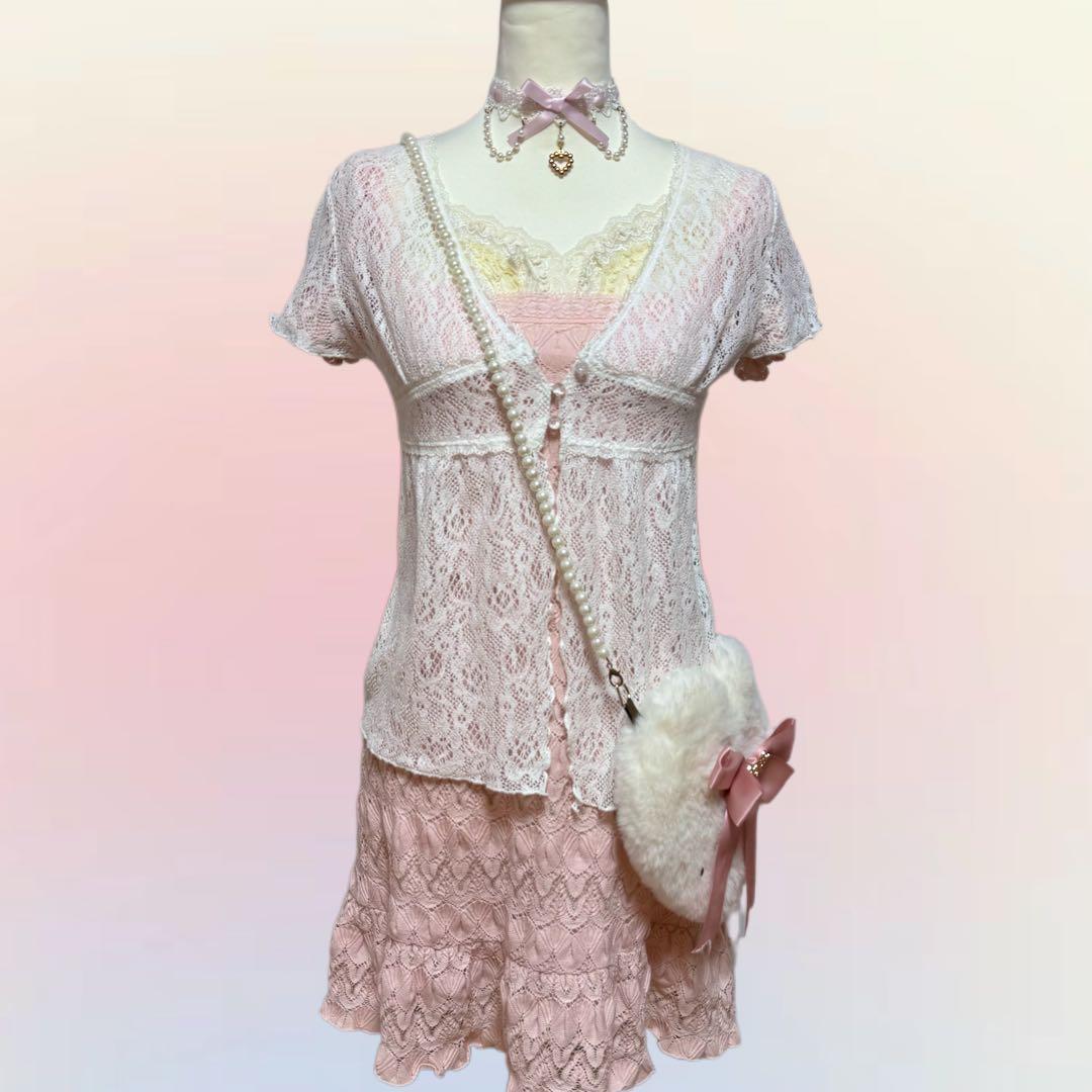 y2k 姬ギャル グランジ 森ガール ガーリー レースワンピース 未使用