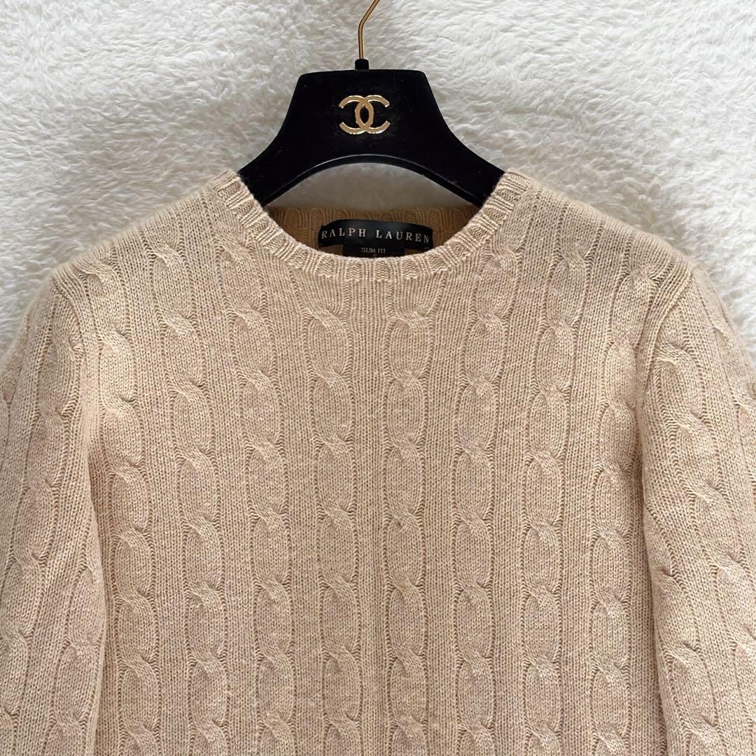 ラルフローレンブラックレーベル】カシミヤ100% ケーブルニット
