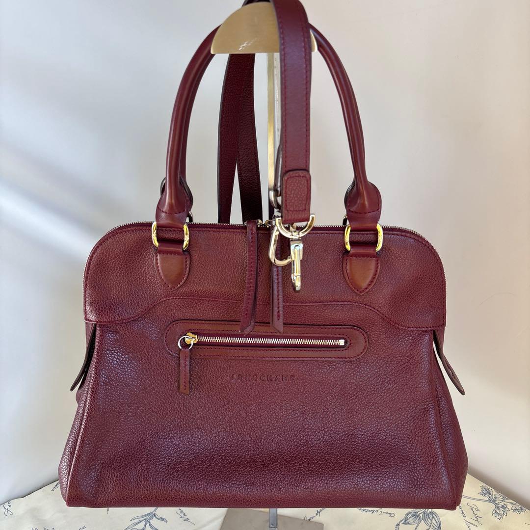 ふ*ん様 ロンシャン2WAYバッグ　シボ革　ワインレッド glo1512hsr119-1.jpg