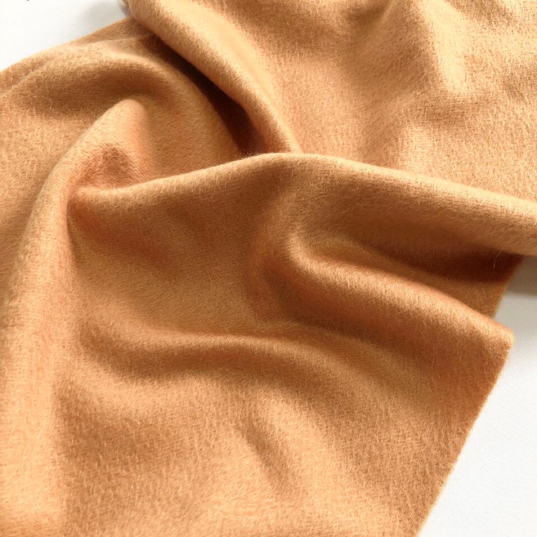 美品】ロロピアーナ カシミヤ100% ロングマフラー オレンジ フリンジ