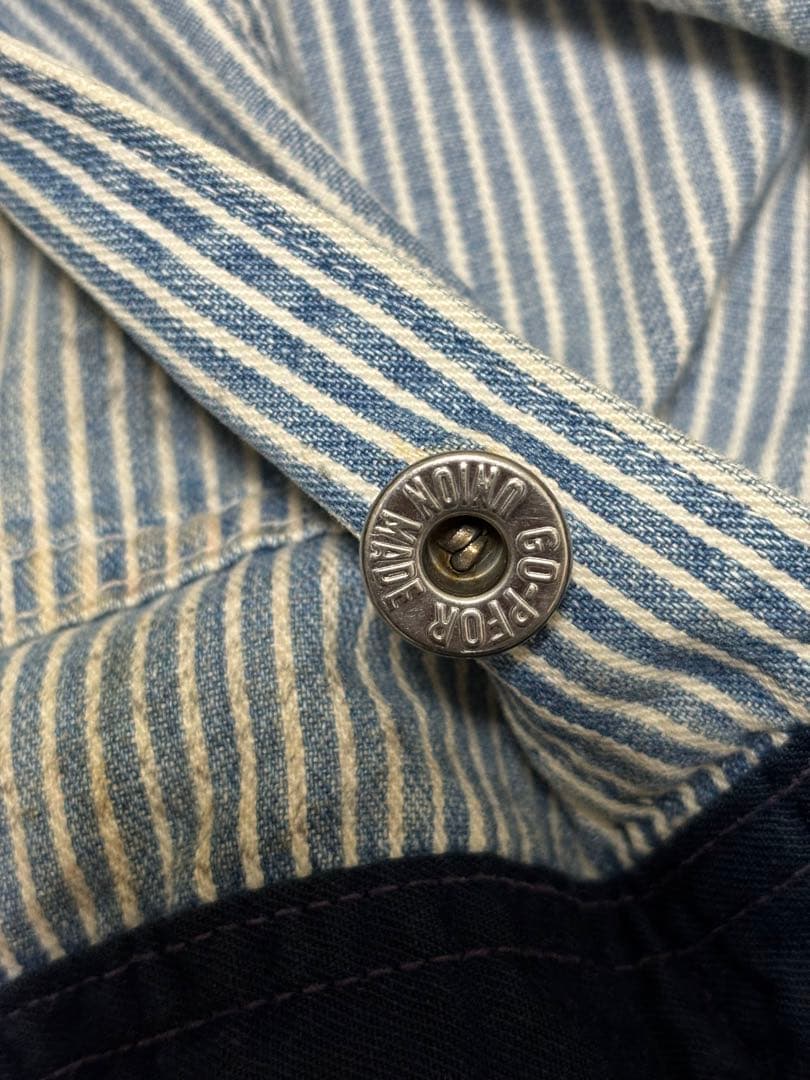 グ*ン様 超希少！1950sヴィンテージオールインワン ヒッコリーつなぎ