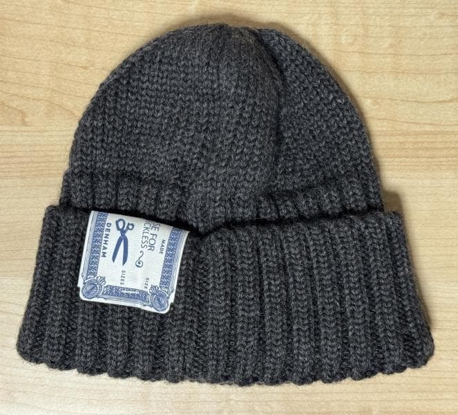 デンハム ニットキャプ DENHAM - デンハム 2way ニットキャップ ブラック ニット帽 denhamの