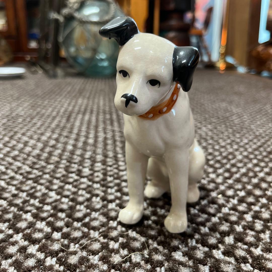 昭和レトロ ビクター犬 ニッパー君 陶器製 置物 - メルカリ