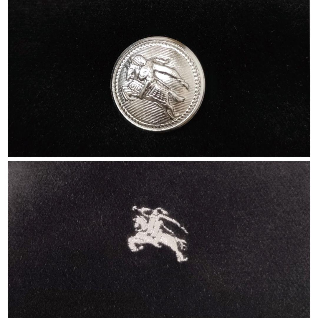 バーバリーブラックレーベル ベロア ナポレオン ピーコート 銀ボタン