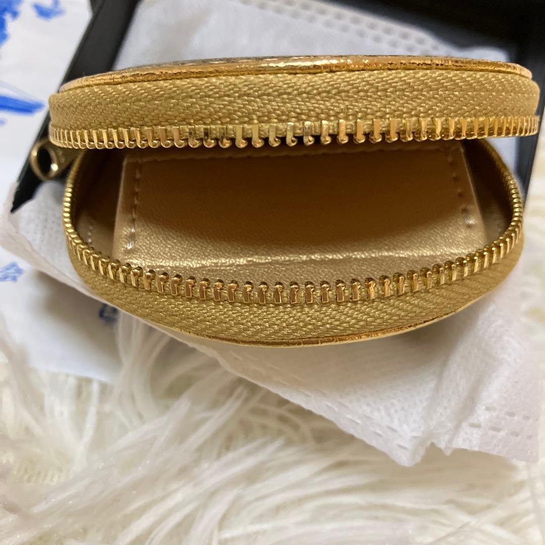 皇居 財布 コインケース 小銭入れ 馬蹄型 ゴールド 牛革 金色 - メルカリ