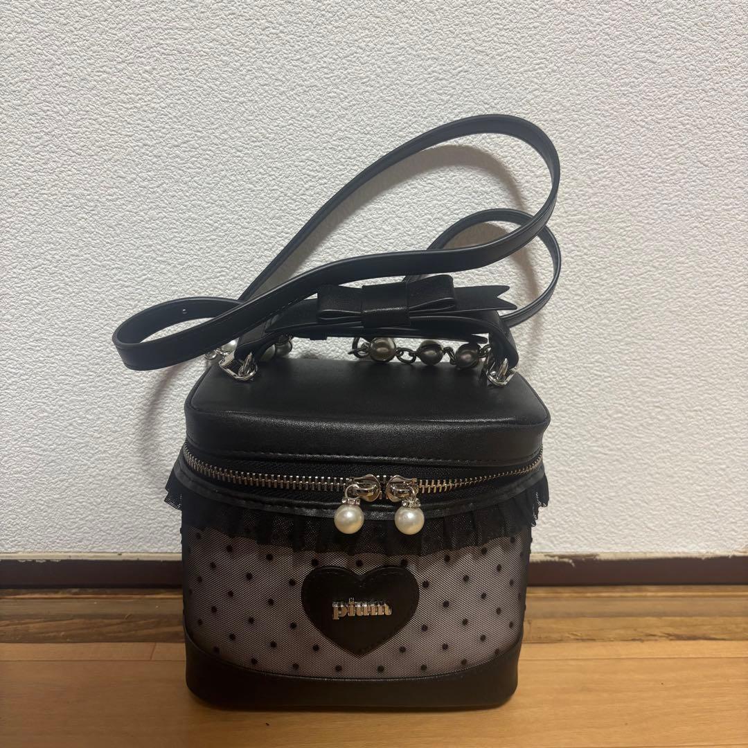 オンラインファッション - pium ハートドットチュールバニティ 黒