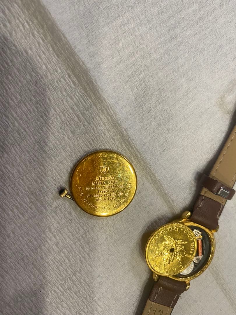 カナダ メイプルリーフ コインウォッチ FINE GOLD 999.9 メープル