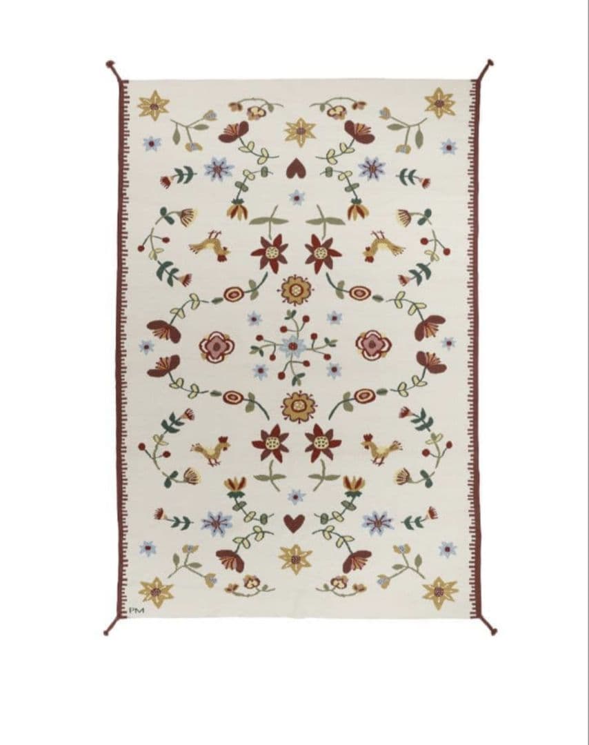 定価99,990円新品IKEA NICKGRS 200x300cmウール手織り NICKGRÄS rug, flatwoven, multicolor/handmade, 6'7