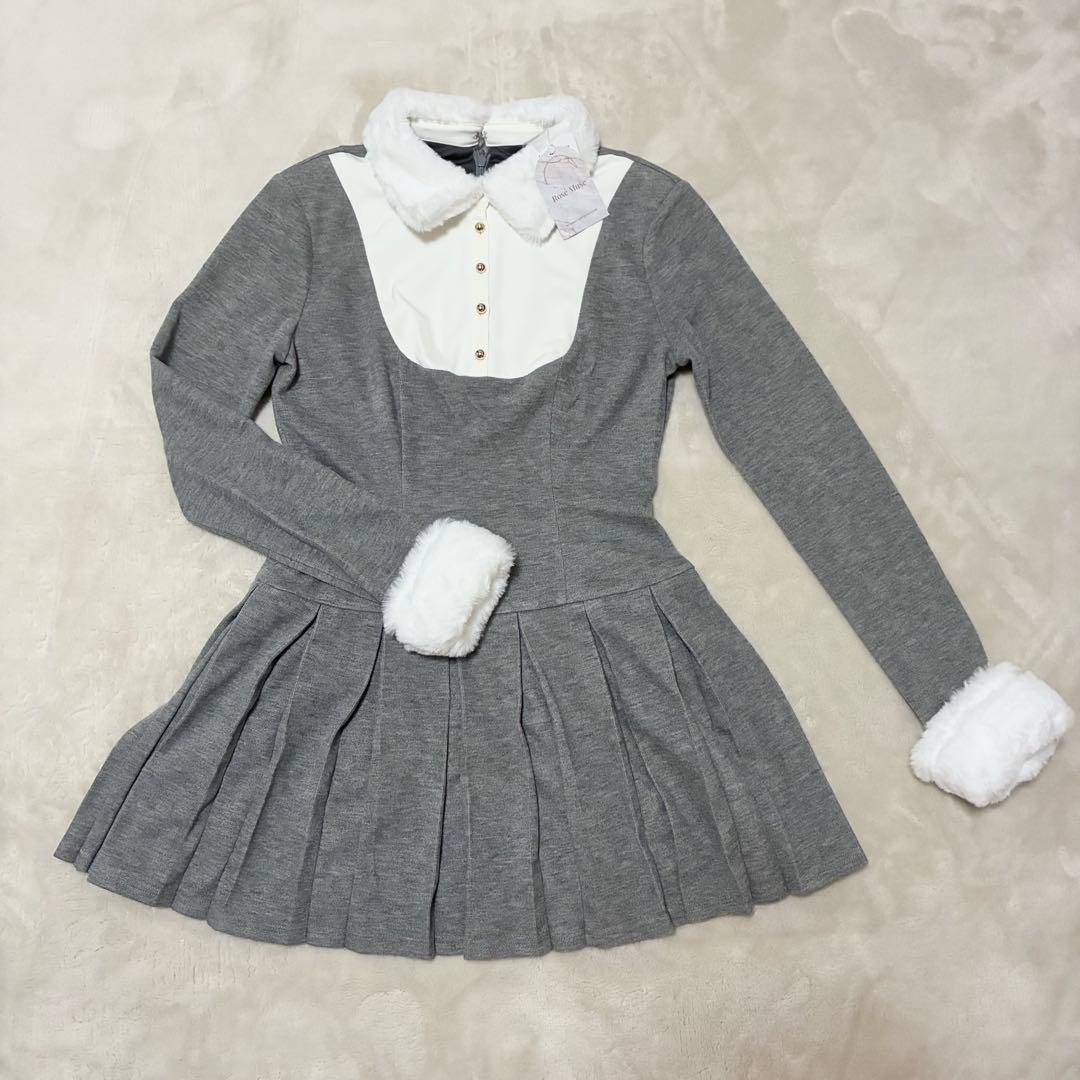 Rosé Muse Knit sew pleated op グレー ロゼミューズ - メルカリ