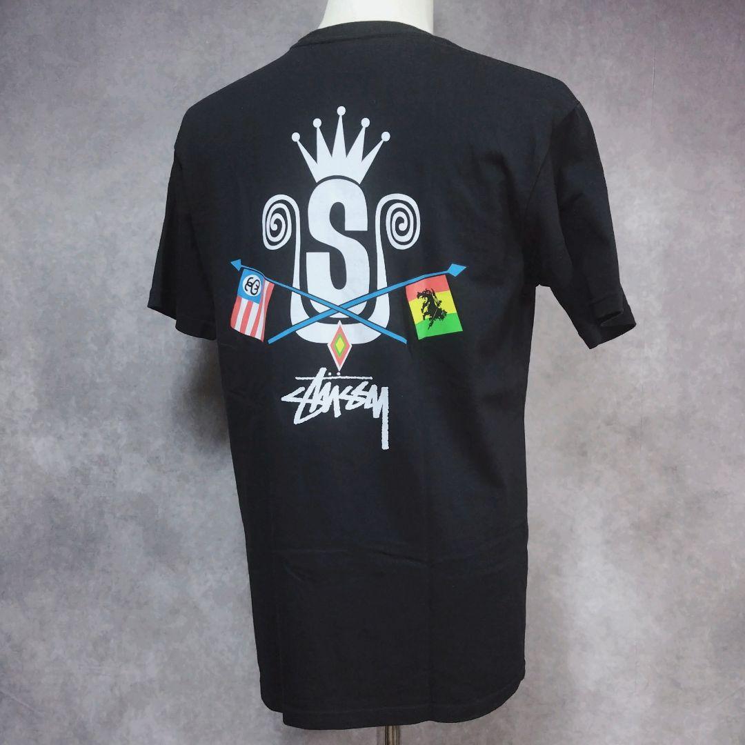 STUSSY Tシャツ ラスタ 復刻 クラウン 美品 Lサイズ 黒 - メルカリ