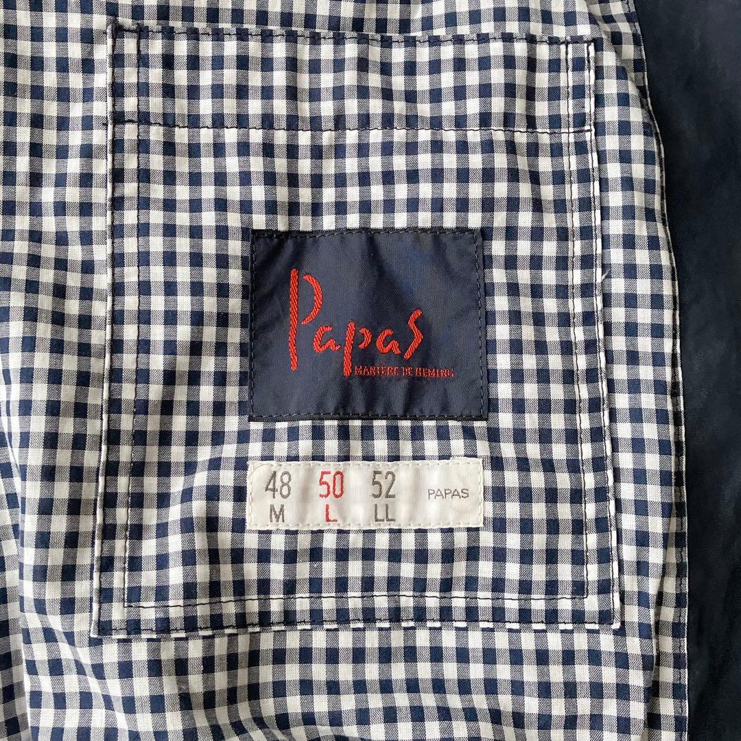PAPAS g9タイプ ハリントンジャケット ネイビー スイングトップ 日本製