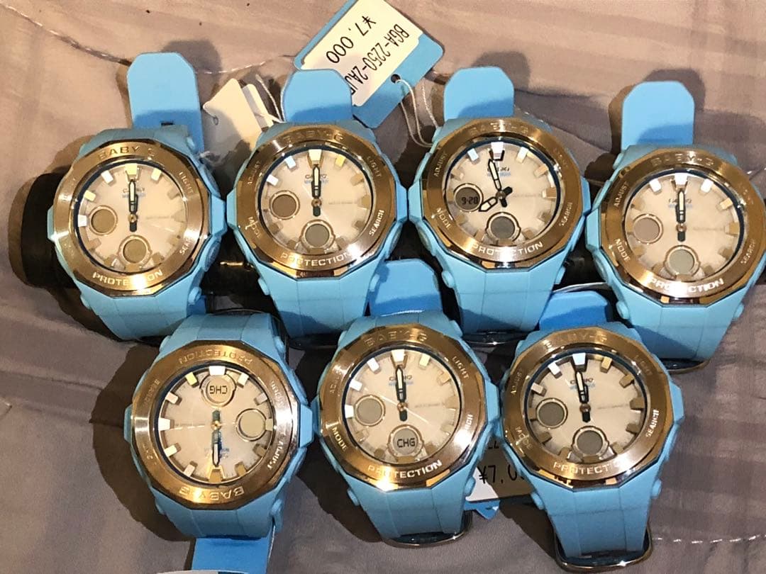 CASIO BABY-G 電波ソーラー BGA-2250 ブルー 腕時計 7本 BABY-G 腕時計 G-LIDE Beach Glamping Series(Gライド ビーチ グラン