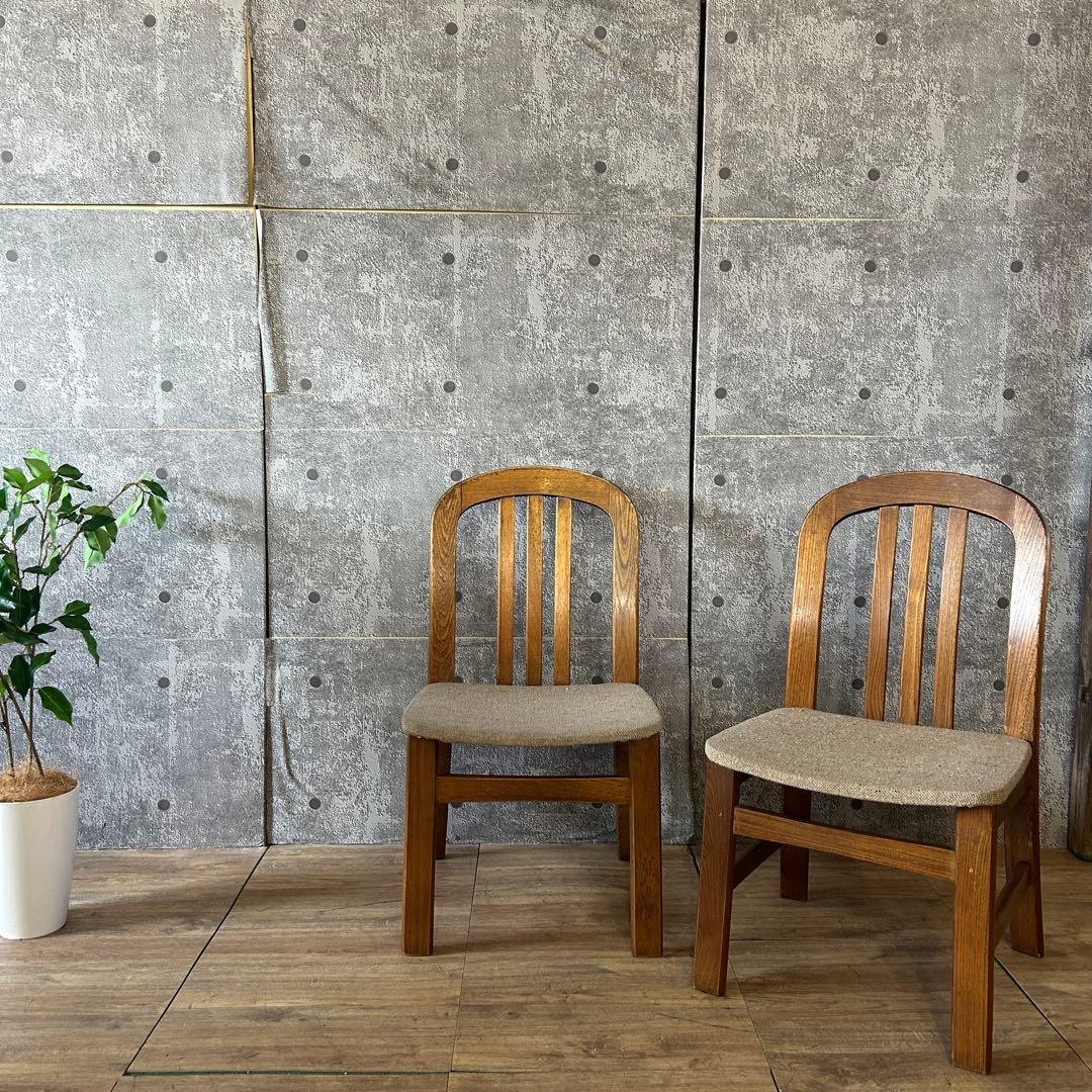 アイエフの家具 IF꧂ダイニングチェア2脚 食卓椅子 いす イス 昭和