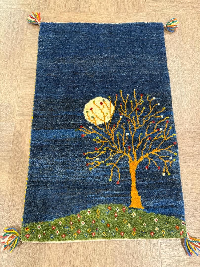 ギャッベ 82x51cm ペルシャ絨毯 手織り ギャベ 玄関マットラグ 絨毯 ギャッベ（ギャベ）専門店 インプレッションオブギャッベ / ペルシャ