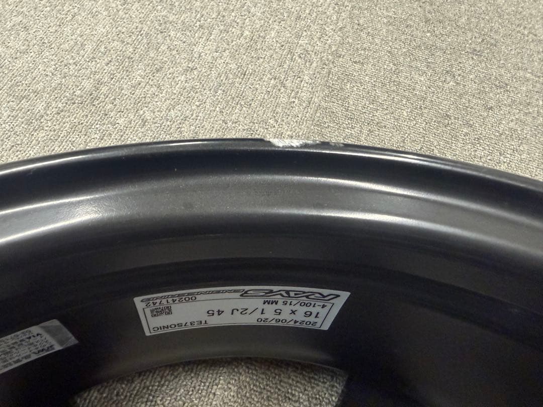 タイヤ・ホイール RAYS TE37 sonic 16inch 5.5J+45 4H-100