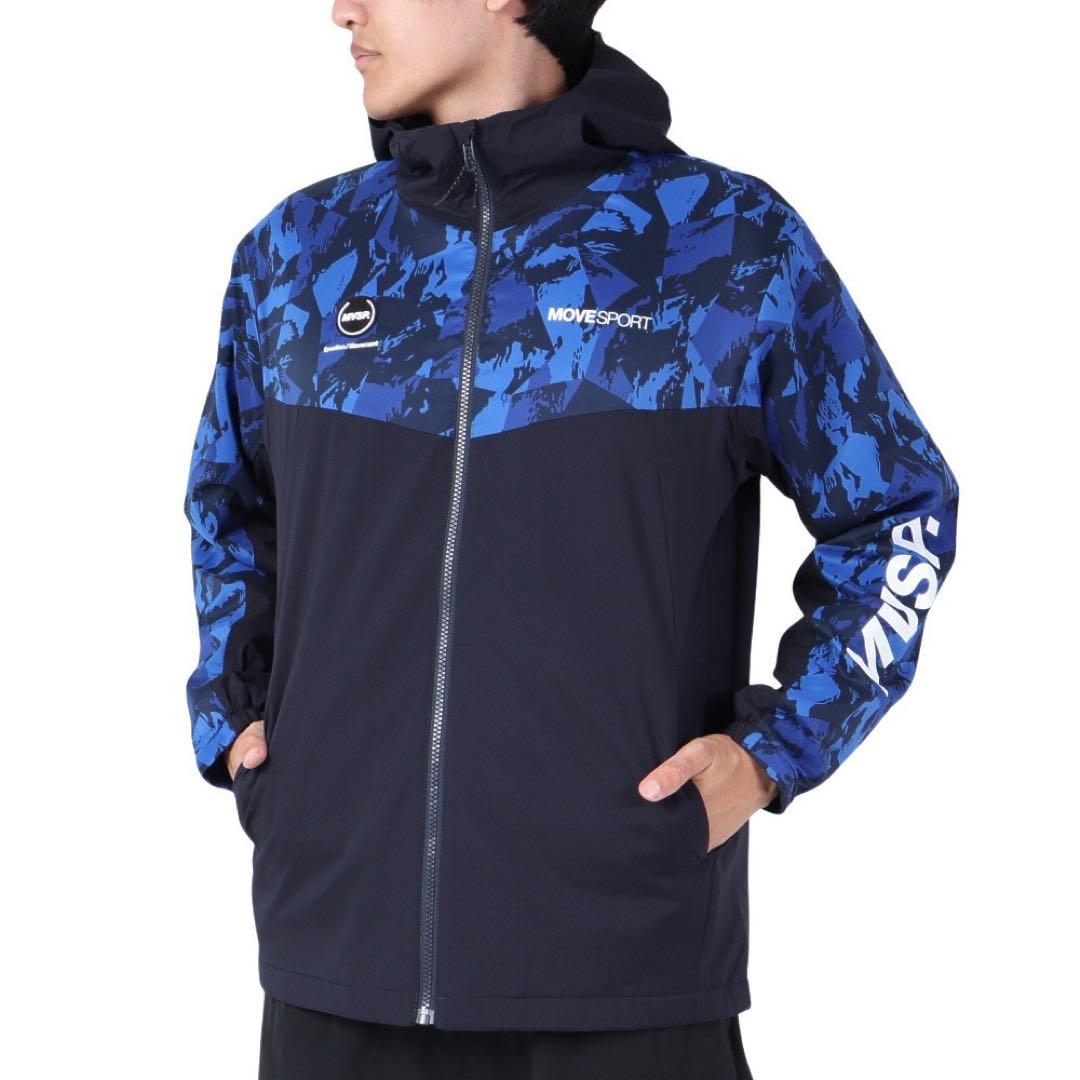 デサント 上下セット ウインドブレーカー上下 ヒートナビ 総柄 ブルー