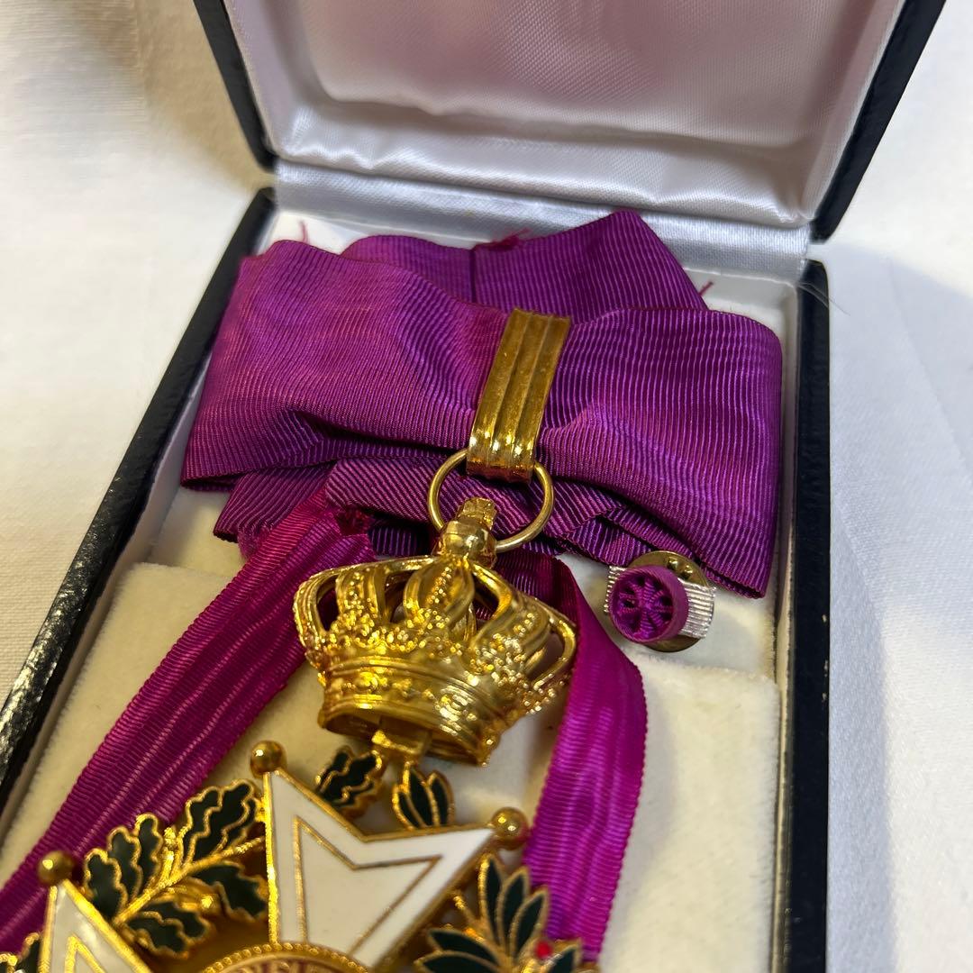 レオポルド勲章 コマンドゥール章 ベルギー 略章付 化粧箱入 - メルカリ