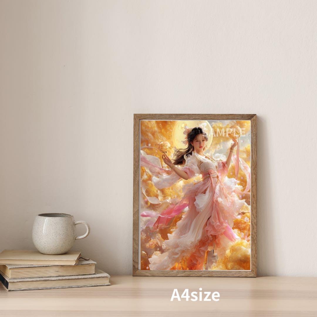 P3087 天女 成功と幸福 【開運•風水•絵画風・ヒーリングアート