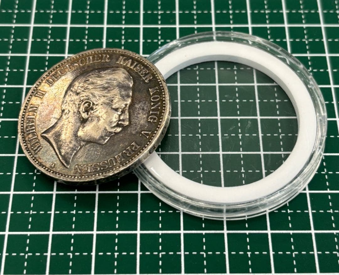 1903年ドイツ帝国ウィルヘルム2世 5マルク 大型銀貨 - メルカリ