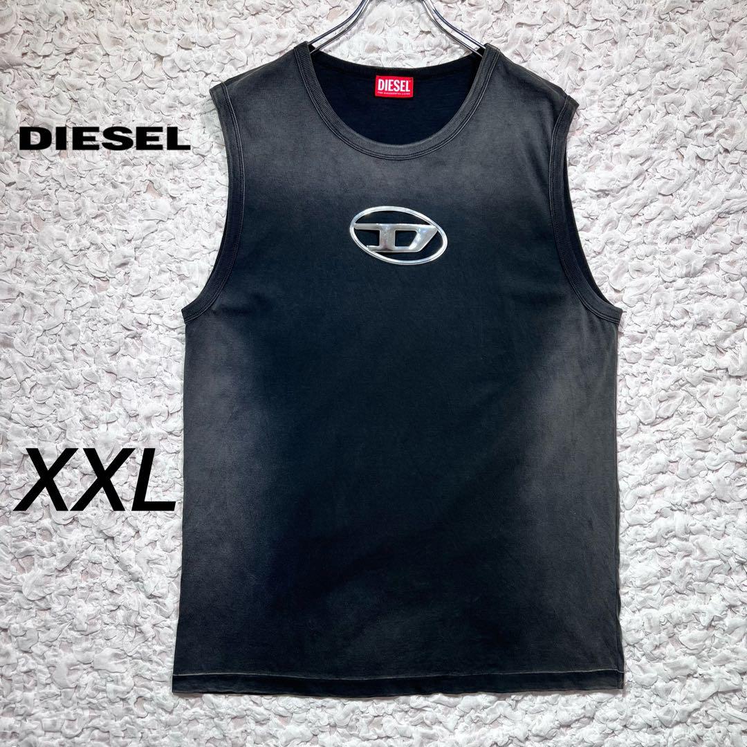 『パクゴヌク着用』　DIESEL タンクトップ　即完売　フェード　黒　XXL メンズ タンクトップ ワンポイント（タンクトップ）｜DIESEL