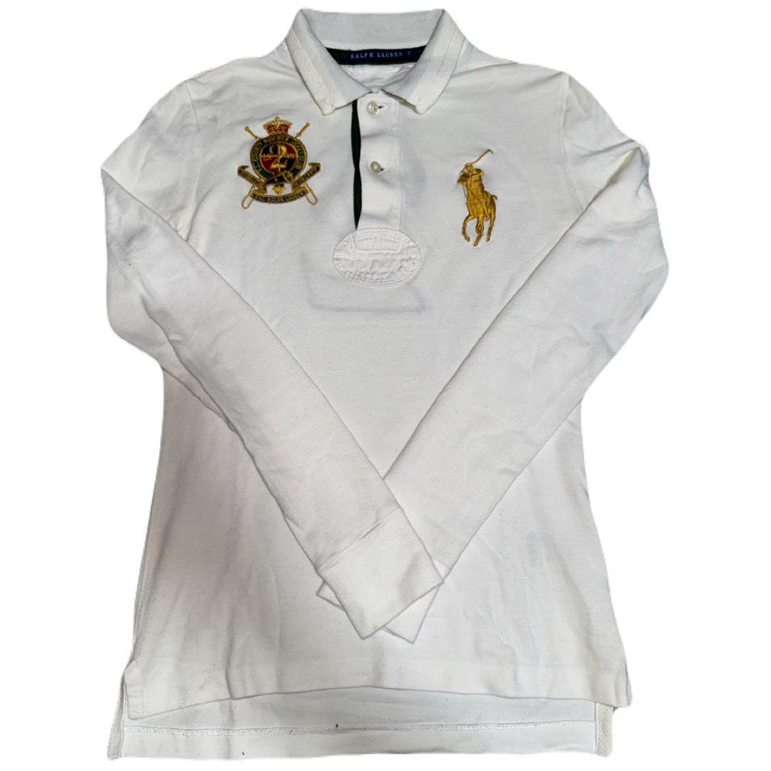 極希少】ラルフローレン Y2K ビッグポニー エンブレム ポロシャツ 白