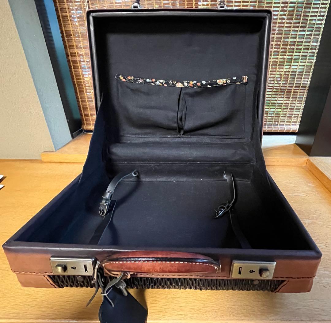 快適ファッション - 漆塗り柳行李アタッシュケース編み込みビジネス