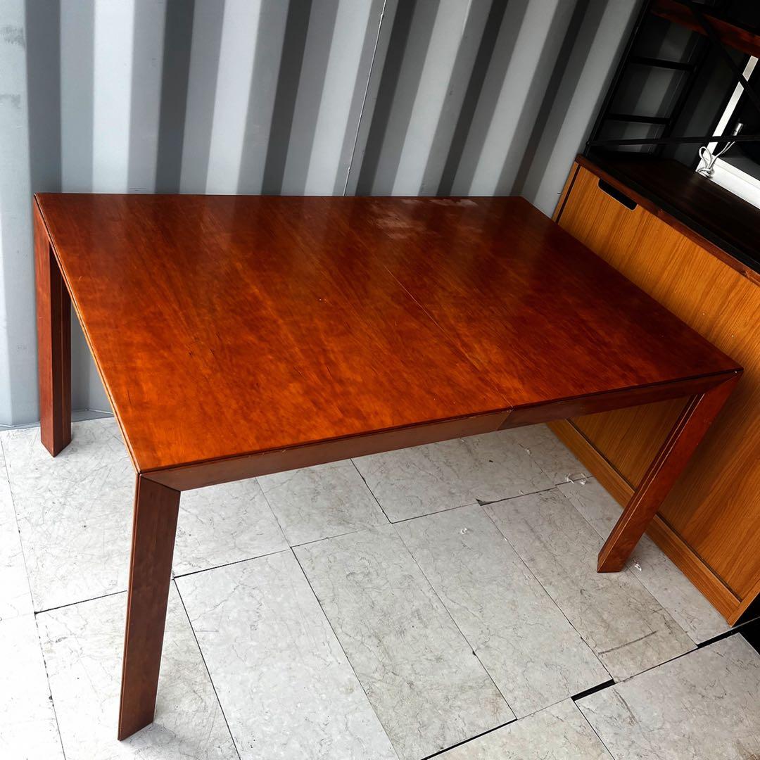 取付無料！北欧デンマーク スコビー 天然木アンティーク伸長ダイニング