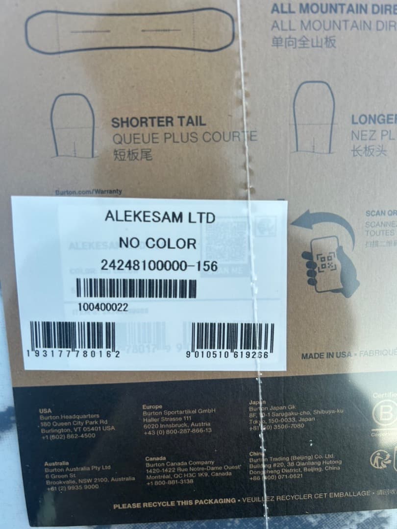 BURTON ボード値下げ新品ALEKESAM LTD 156 - メルカリ