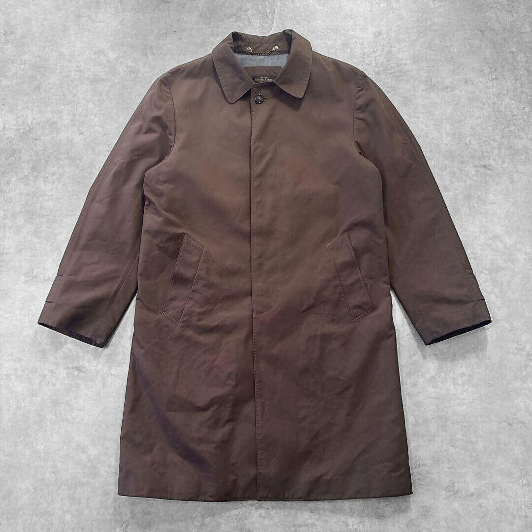 イタリア製 CORNELIANI ステンカラー コート L モカムース ブラウン TOMORROWLAND（トゥモローランド） ステンカラーコート ウールカシミヤ