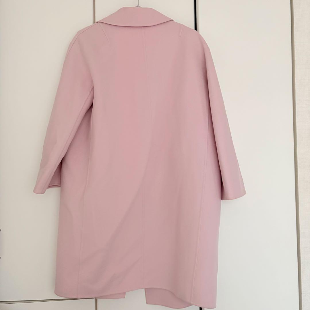 JIL SANDERピンク ロングコート フレア袖 6ボタン - メルカリ