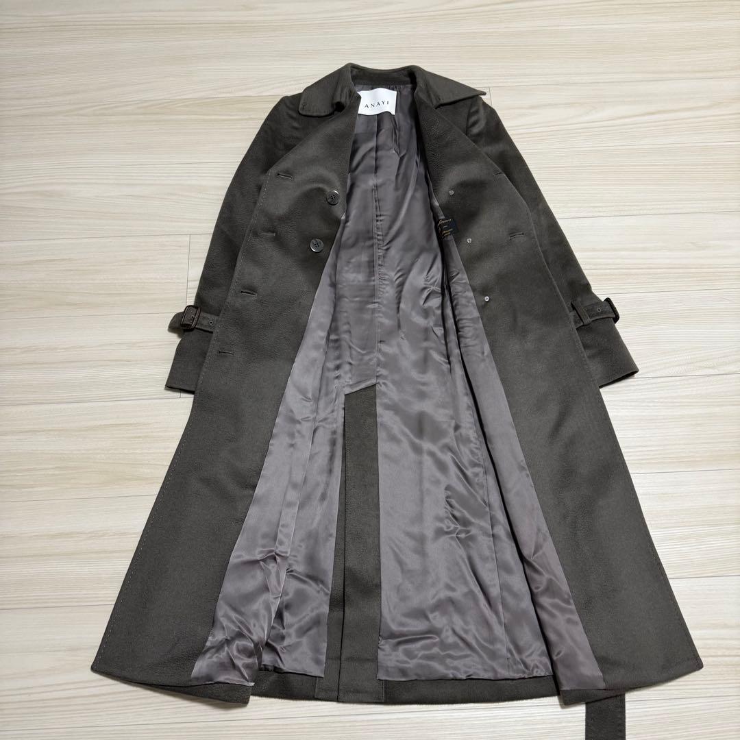 即完売品】ANAYI 伊MTR社 ピュアカシミヤ カシミヤドレストレンチ