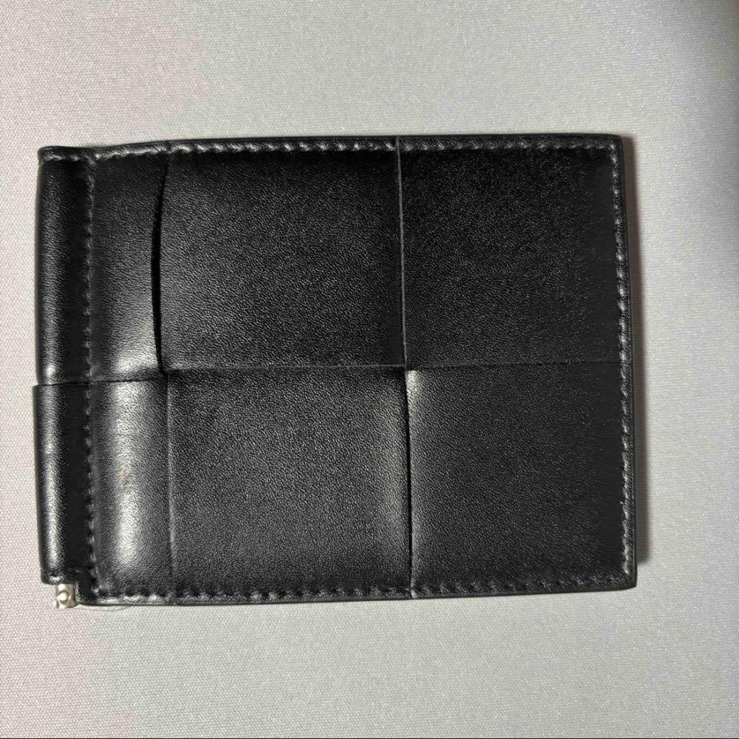 BOTTEGA VENETA マネークリップ 黒 BOTTEGA VENETA（ボッテガ・ヴェネタ） イントレチャート 二つ折り