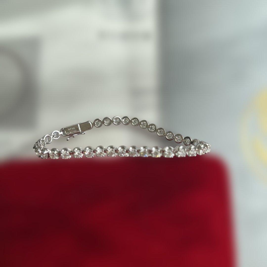 【新品】PT850希少・逸品・最高品質 5.00ct ダイヤモンドブレスレット